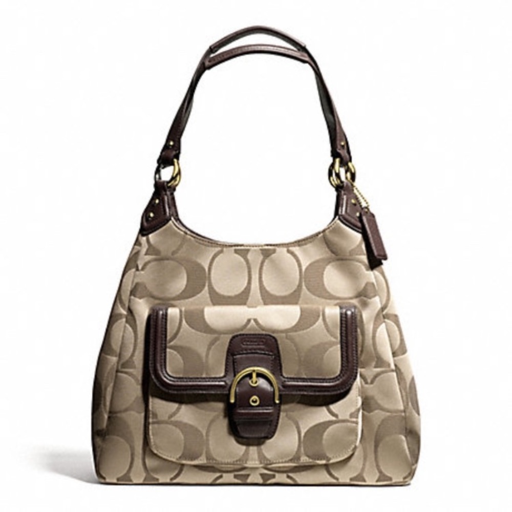 👟 COACH 👟 Campbell Signature Hobo Handbag (F24742)   EUC